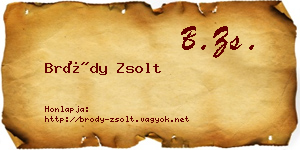 Bródy Zsolt névjegykártya
