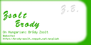 zsolt brody business card